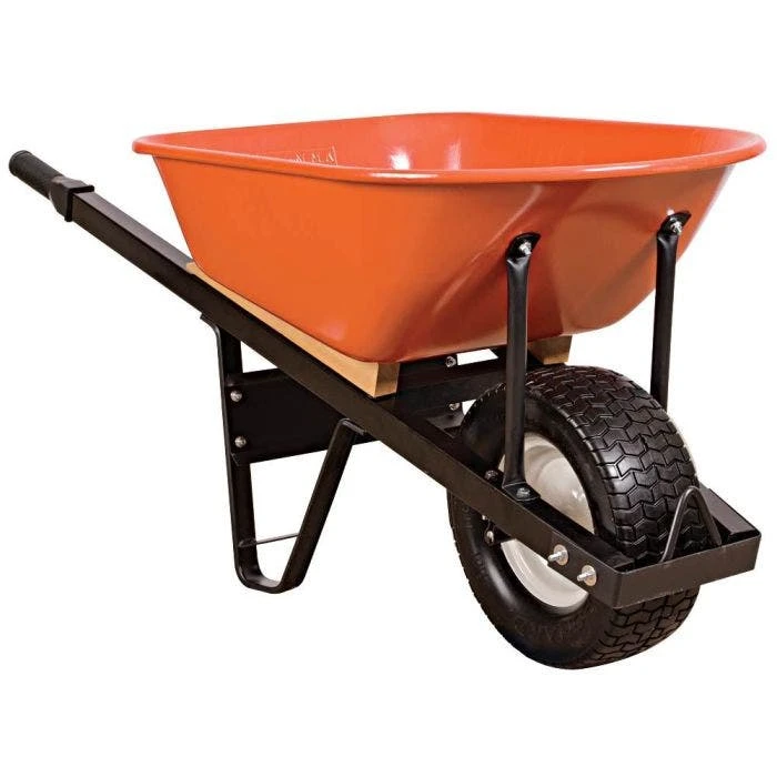 Leonard 6 Cubic Foot Steel Tray Wheelbarrows With Steel Handles 2 Leonard 6 Cubic Foot Steel Tray Wheelbarrows With Steel Handles - Image 2