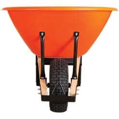 Leonard 8-Cubic-Foot Capacity Poly Tray Wheelbarrow With Pneumatic Tire -Garden Care wb08 1 1