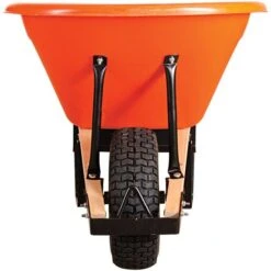 Leonard 6-Cubic-Foot Capacity Poly Tray Wheelbarrow With Pneumatic Tire -Garden Care wb6 2 2